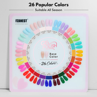 FZANEST Hema Tpo Free Gels Polish Nail Jel Nouveaux Produits pour Ongles 26 Couleurs Gel Nials Livre de Couleurs Autocollants pour Ongles de Noël