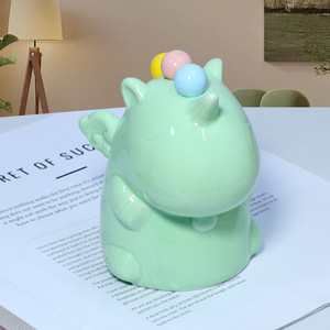 Ensemble de bocaux de stockage de fourchette à fruits en céramique <span class=keywords><strong>licorne</strong></span> Design Art déco Brochette de fruits de sécurité durable pour enfants pour un dessert à la maison - Product Image 4