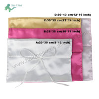Pochette en satin réutilisable personnalisée pour l'emballage de mèches de cheveux, sac anti-poussière en satin de soie de qualité pour lingerie, perruques et extensions capillaires