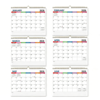 Nouveauté : Calendrier mural 18 mois, grand planificateur mensuel avec section de notes, calendrier à spirale pour l'organisation de la maison et du bureau