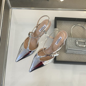 Nouvelles Chaussures Simples pour Femmes, Collection Automne 2025, Modèle à Talons Hauts Fins et Pointus avec Sangles Antidérapantes, Idéales pour l'Extérieur en Été – Vente Flash Usine - Product Image 1