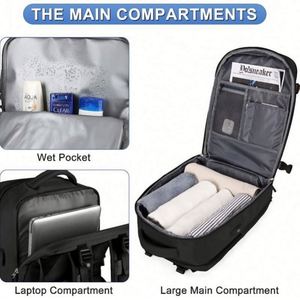 Fujian Multifunctional Custom Large Capacity Usb Charging Black <b>Backpack</b> Travel Storage Bag Durable Business <b>Computer</b> <b>Backpack</b> - Product Image 3