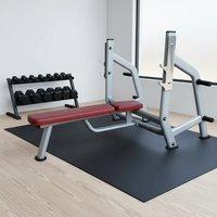 Banc de musculation commercial pour salle de sport, banc de musculation durable en métal plat pour exercices de développé couché
