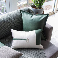 RUIYI 2026 Maßgefertigter Quadratischer Kissenbezug Gestreift Vintage Geometrisch Nordisch Luxuriös Modern Leder Kissen Abnehmbar Waschbar Wohnzimmer