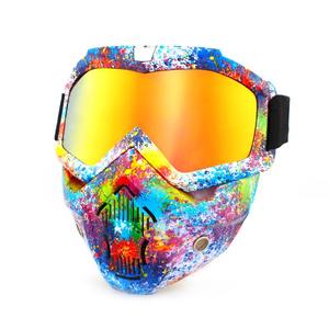 Masque facial détachable, lunettes de moto, coupe-vent, pour motocross, VTT, moto tout-terrain, unisexe - Product Image 3