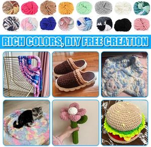 Fil à tricoter en polyester en gros, super doux, épais, en chenille, pour le tricot à la main - Product Image 5