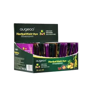 Copertura veloce di fabbrica bianco grigio OEM ODM blacken permanente colore champu 3 en 1 colore 3 in 1 bustina nero colorante per capelli shampoo - Product Image 4