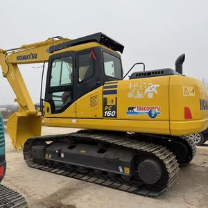 Excavatrice sur chenilles hydraulique Komatsu PC160 d'occasion, machine de construction, 16 tonnes, modèles PC160-7, PC200, PC130, pelle médiatineuse d'occasion - Product Image 2