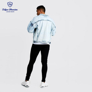 Usine Prix hommes goutte épaule <span class=keywords><strong>veste</strong></span> <span class=keywords><strong>en</strong></span> <span class=keywords><strong>jean</strong></span> <span class=keywords><strong>oversize</strong></span> <span class=keywords><strong>jean</strong></span> <span class=keywords><strong>en</strong></span> lavage à l'acide - Product Image 3