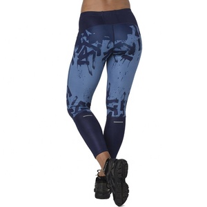 Leggings de yoga pour femmes à taille mi-haute, en Spandex/Polyester, imprimés par sublimation personnalisée, antibactériens, séchage rapide, avec logo personnalisé, vente en gros - Product Image 3