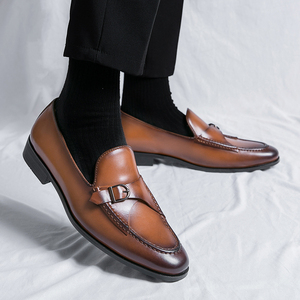 Chaussures habillées pour hommes les plus vendues, en cuir véritable, style boucle S - Product Image 6