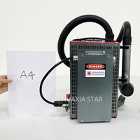 Mochila portátil de refrigeración por aire, máquina de limpieza y descalcificación con láser pulsado de 50W, eliminador de óxido de tubo cuadrado