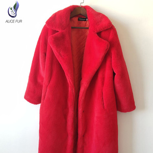 Casaco de pele sintética branco quente para mulheres, casaco de manga comprida luxuoso de coelho falso, <span class=keywords><strong>blazer</strong></span> de pele de coelho para mulheres, moda feminina - Product Image 2