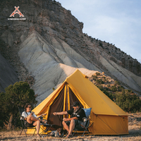 Tente de camping en forme de yurt Kawagebo Kamp (KK) 9.8' |   Tente de glamping de luxe en toile polyester-coton imperméable et écologique