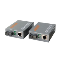 Convertisseur de média fibre optique FTTH Yunvo 10/100M HTB3100 Netlink 25KM A/B Monomode Monofibre Interface POE/GSM SC Garantie 1 an