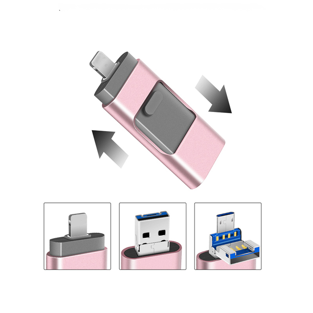 High-Speed 4-in-1 Type-C USB 3.0 Flash Drive with OTG Support for Android Customizable Metal Design 32GB-256GB Storage Options