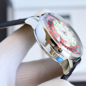 <span class=keywords><strong>Reloj</strong></span> de Ruleta Mecánico Más Vendido, Disco de Juego Luminoso, Correa de Cuero Genuino Impermeable, Personalizado y a la Moda - Product Image 2