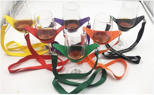 Outdoor Wine Glass Holder Lanyard Neck Strap Safety Polyester Neck Straps Lanyard - Product Image 2