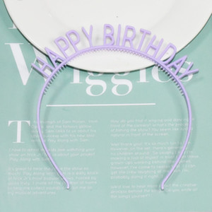 Happy Birthday Headband <b>Plastic</b> <b>Letter</b> Hair Accessory For Birthday Party Children And Adults 10 Pink Ones - Product Image 4