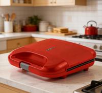 Mini gaufrier électrique 750W, machine à sandwich automatique personnalisée pour 2 tranches