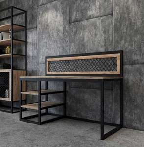 Modern and Elegant Particleboard Double Wall Structure Customizable Right-angle <strong>Computer</strong> <strong>Desk</strong> for Home Office - Product Image 2