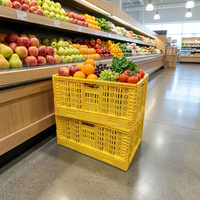 Panier pliable en plastique écologique pour les courses et la maison, panier pliable pratique en PP