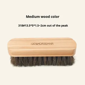 Personnalisé Réutilisable Manche En Bois Corps De Chaussure Propre Tissu Brosse avec Bois De Hêtre et Crin pour Cuir/Daim Polissage-Vente en Gros - Product Image 6