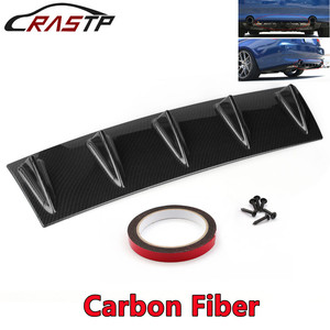 Diffuseur de pare-chocs arrière de voiture ABS 536 mm noir, style aileron de requin à cinq ailettes, ajustement universel - Product Image 5