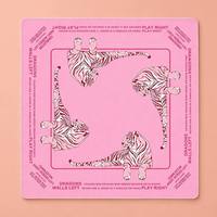Tapis de Mahjong Rose Tigre Preppy Antidérapant et Réducteur de Bruit pour Hommes, Jeux de Cartes, Poker