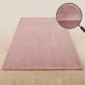Blush Pink Oushak Area Rug Handwoven Wool Flatweave Carpet Minimalist Rug Living Room Bedroom or Office Decor solid pink rug - Product Image 1