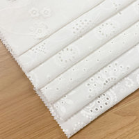 Joli tournesol sec blanc africain voile fleur dentelle suisse 100% coton oeillet tissu pour robe