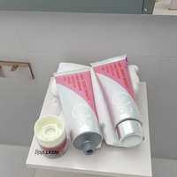 Tube souple en aluminium/plastique personnalisé de couleur rouge pour cosmétiques, lotion pour les mains, modèle LIXIN/OEM LX390, fabriqué dans le Guangdong
