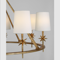 XZ americano contemporáneo de lujo clásico hierro vela anillo de iluminación lámpara colgante redondo negro candelabros luces colgantes