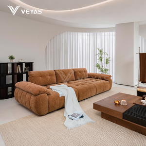 Canapé modulaire en tissu sherpa carré, texture bouclée moelleuse avec une sensation chaleureuse et confortable, canapé sectionnel moderne rembourré - Product Image 2