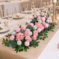 Arrangement floral en soie artificielle pour la décoration de l'allée de mariage, de la table, de la scène et du fond
