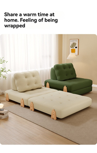 Sofá Modular Ergonómico y Cómodo de Tela Suave Tipo Peluche, Sofá Cúbico de Tofu, Sillón Reclinable para Dormitorio y Sala de Estudio - Product Image 4