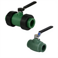 Système d'alimentation en eau chaude et froide, usine OEM ODM, robinet à bille en laiton chromé, raccord de tuyau PPR DN20-63, vanne à bille PPR