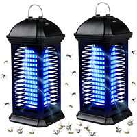 Piège à insectes d'extérieur, anti-moustiques, électrique, à brancher, avec 3 prises