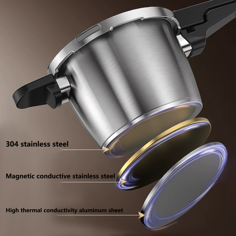 High Quality Stainless Steel Luxury Pressure Cooker Modern Design with Safe Pressure Adjusting and Metal Cooking Pot · image 5