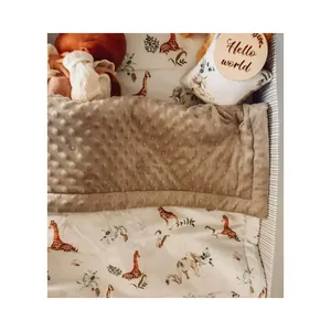 30 X 40 Inch Custom Christmas Gift For Infant Ultra Soft Cozy Fabric Double Layer Infant Breathable Minki Throw For Baby