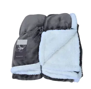Venta caliente acogedora microfibra cálida Sherpa mantas de lana para el invierno king size