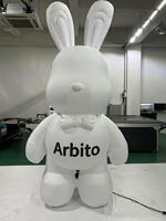 Mascotte gonflable LED Lapin de Pâques géant, modèle animal gonflable personnalisé, ballon lapin gonflable blanc pour événement