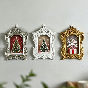 <span class=keywords><strong>Marco</strong></span> <span class=keywords><strong>de</strong></span> Fotos <span class=keywords><strong>Navideño</strong></span> Vintage para Guardar Fotos, Decoración Navideña para Árbol <span class=keywords><strong>de</strong></span> Navidad, Colgante con <span class=keywords><strong>Marco</strong></span> <span class=keywords><strong>de</strong></span> Fotos - Product Image 1