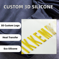 Autocollant de transfert thermique en silicone 3D personnalisé pour vêtements avec impression sérigraphique et transferts DTF