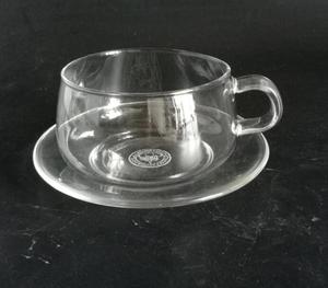 Custom 100ML Kungfu tazza di vetro da Dessert trasparente borosilicato tazza da tè con piastra/vassoio per caffè e acqua Design natalizio stile carino - Product Image 4