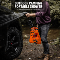 Grande pompe à air pour douchette de camping extérieure, seau de 21 litres (5,5 gallons), stockage d'eau pratique, composants et systèmes pour camping-car