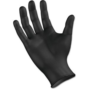 Gants en nitrile jetables sans poudre Boardwalk BWK396XLBX, 4,4 mil, usage général, extra-larges, noirs (100/boîte) - Product Image 1