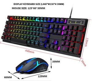 Claviers et souris filaires rétroéclairés RVB pour jeux vidéo 2025, produits en stock, avec clavier et souris, combos de clavier et souris - Product Image 2