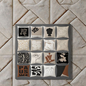 Funda de Almohada Decorativa Moderna con Patrón de Hojas Cuadradas, 100% Poliéster Suave, para Decoración del Hogar, Venta al Por Mayor - Product Image 3