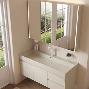 Modern simple integrated basin <b>bathroom</b> <b>cabinet</b> washbasin <b>cabinet</b> <b>bathroom</b> <b>cabinet</b> washbasin combination - Product Image 3